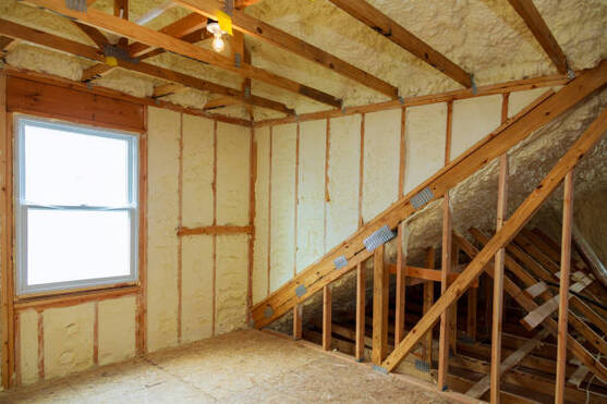 Roofing system and attic is fully sealed with Spray Foam Insulation Stamford, CT
